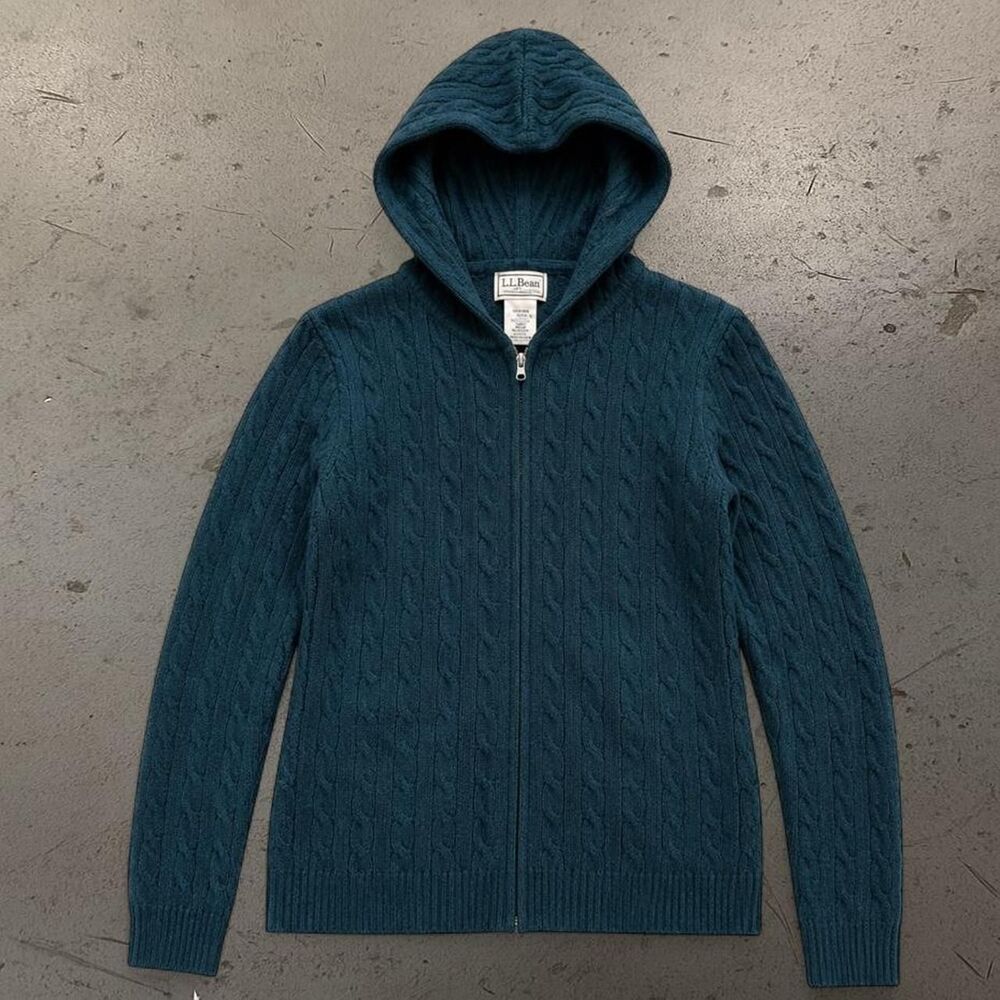 Vintage Womens L.L. Bean Wool Hooded Sweater SZ M